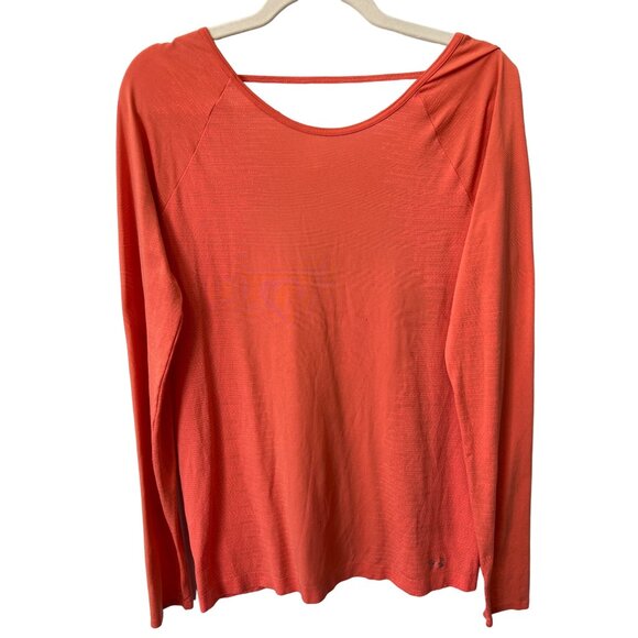 Under Armour Tops - Under Armour Scoop Back Long Sleeve Top Womens M Orange Performance Exercise Gym